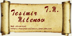 Tešimir Milenov vizit kartica